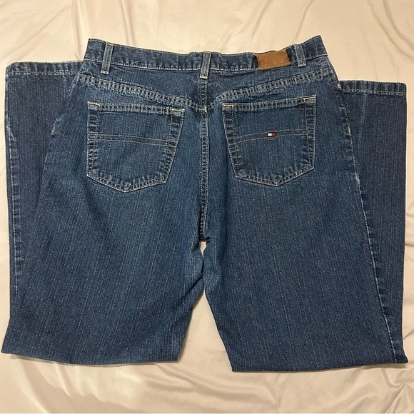 Tommy Hilfiger Y2K Straight Jeans Women’s 12 L/33 Dark Blue 100% Cotton - Picture 5 of 14